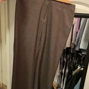 Long brown flare dress pants